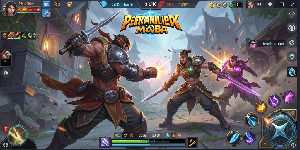Gameplay 33ZK menunjukkan pertarungan seru antara para pahlawan MOBA.