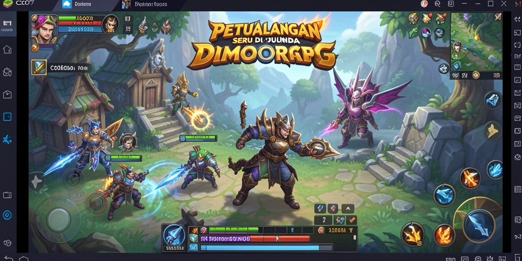 Tampilan gameplay seru di dunia fantasi MMORPG COO77.
