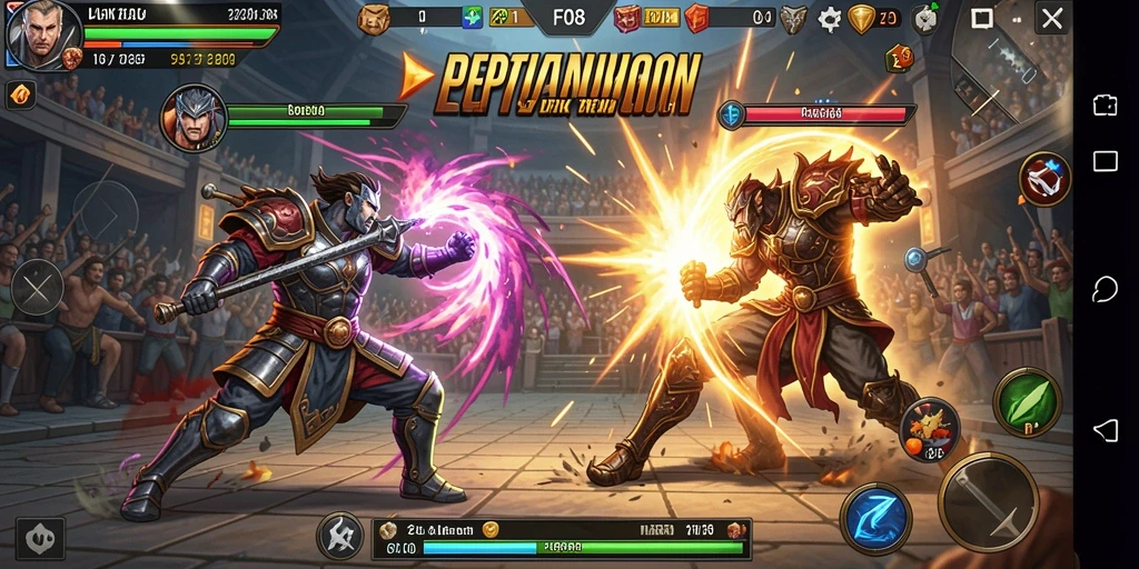 Screenshot F08 menampilkan aksi pertarungan karakter yang mendebarkan.