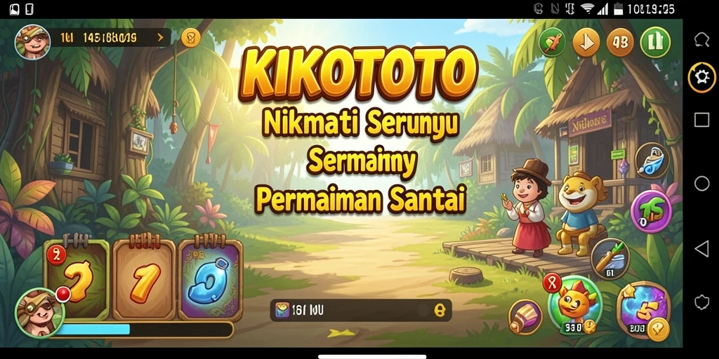 Tangkapan layar gameplay KIKOTOTO yang menampilkan suasana permainan yang ceria.