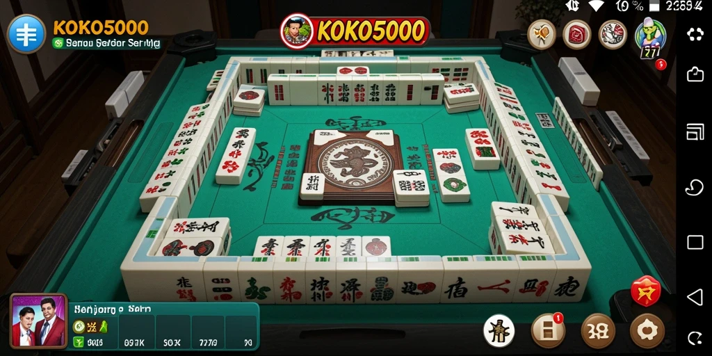 Tampilan gameplay KOKO5000 yang seru dalam permainan Mahjong.