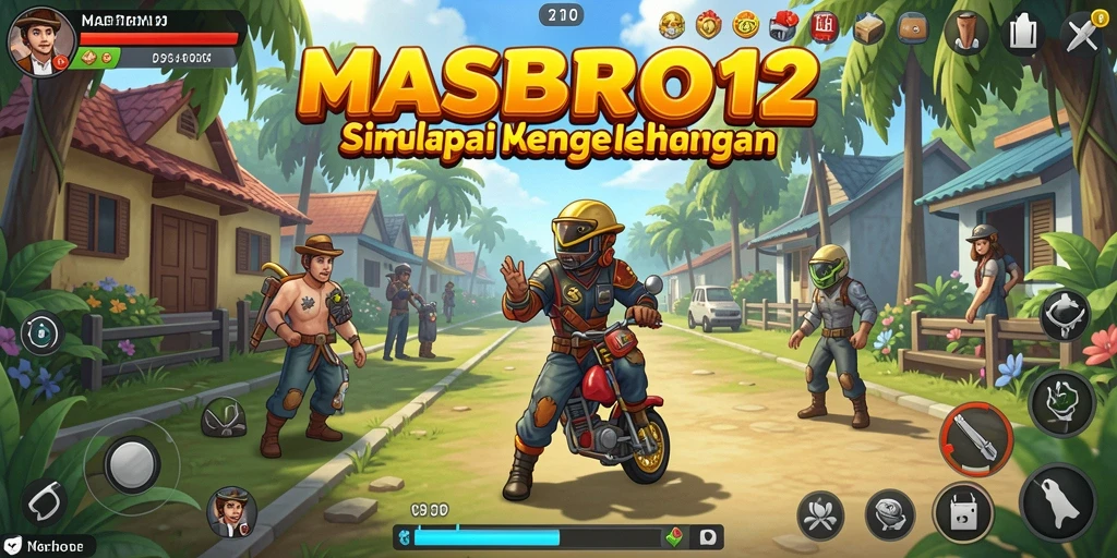 Tampilan gameplay simulasi kehidupan yang memikat di MASBRO12.