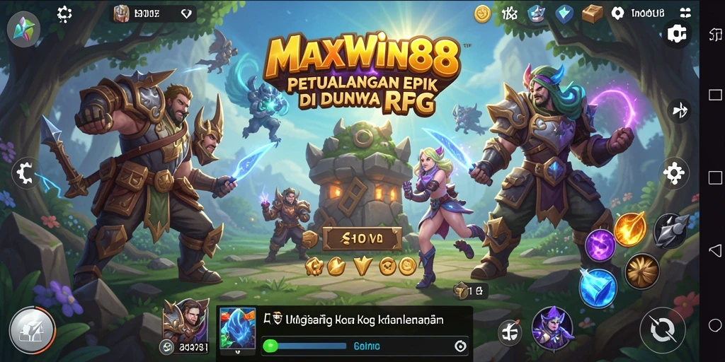 Screenshot menampilkan aksi seru dalam game RPG MAXWIN88.