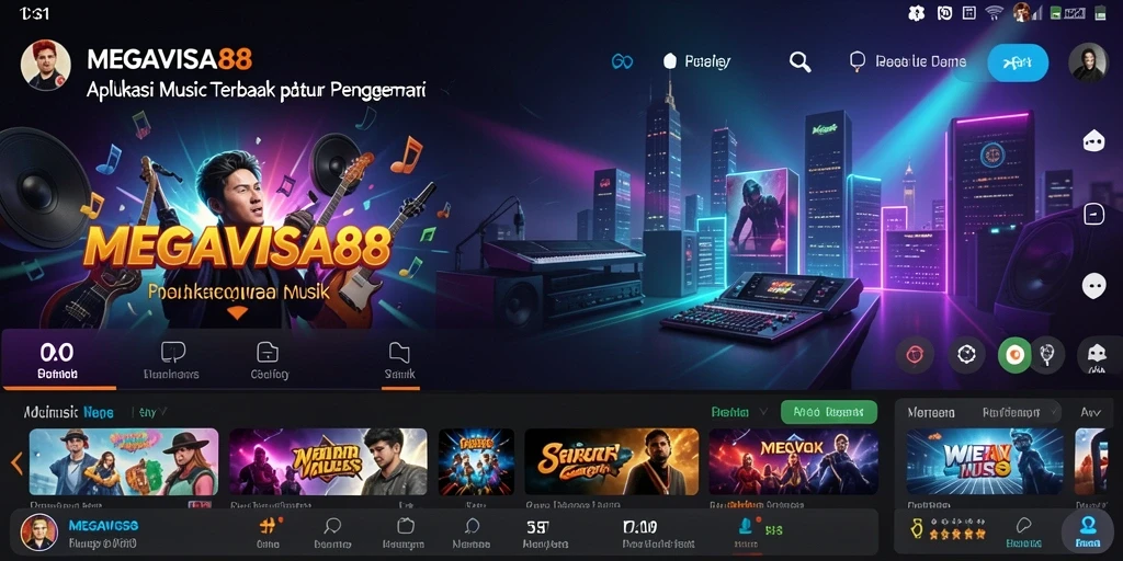 Tampilan menarik dari gameplay MEGAVISA88 sementara mendengarkan musik.