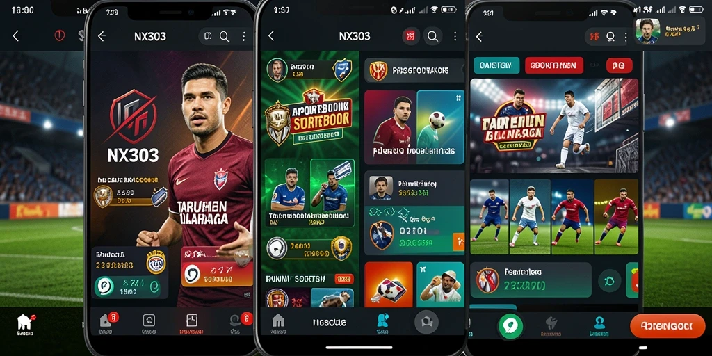 Tampilan gameplay aplikasi sportsbook NX303 yang menarik dan interaktif.