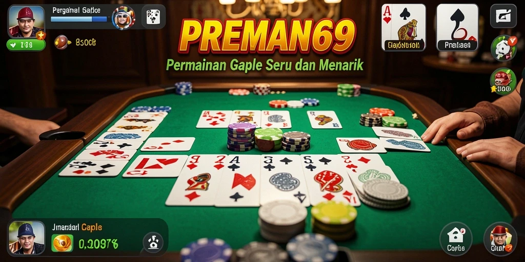 Tampilan gameplay PREMAN69 dengan pengalaman Gaple yang inovatif.