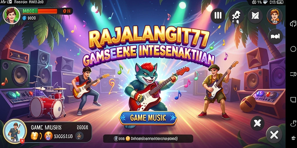 Tampilan menakjubkan gameplay <strong>RAJALANGIT77</strong> dengan musik interaktif.