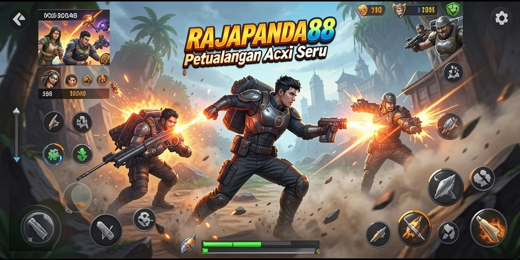Tampilan gameplay seru dalam RAJAPANDA88 yang memacu adrenalin.