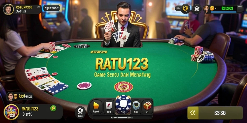 Tampilan gameplay poker yang seru dan menantang di RATU123.
