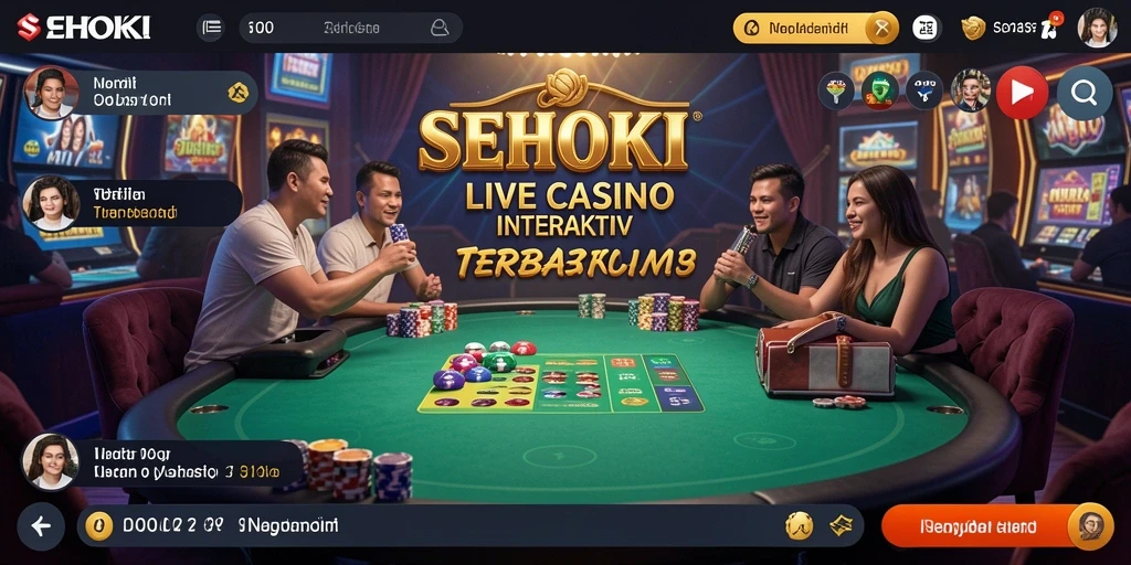 Screenshot gameplay SEHOKI yang menampilkan dealer dan pemain dalam suasana Live Casino.