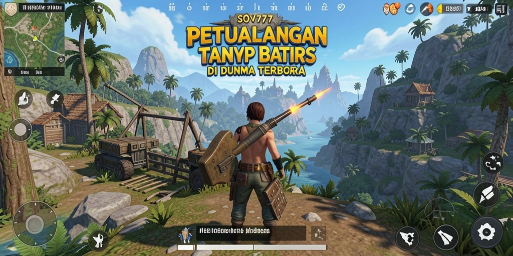 Screenshot SOV777 menampilkan aksi menjelajahi dunia terbuka yang luas.