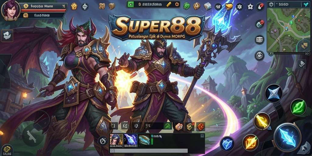 Screenshot gameplay SUPER88 dengan aksi pertempuran yang mendebarkan.