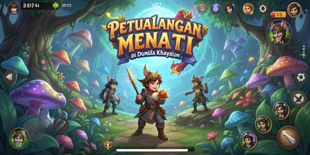 Tampilan gameplay seru di V87 dengan grafis memukau.