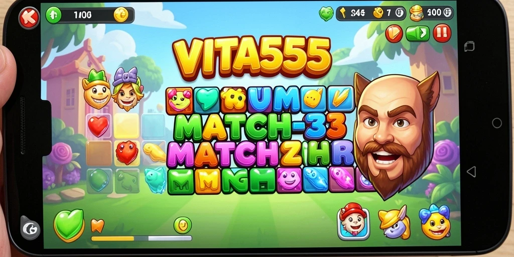 Tampilan gameplay VITA555 yang penuh warna dan menyenangkan.