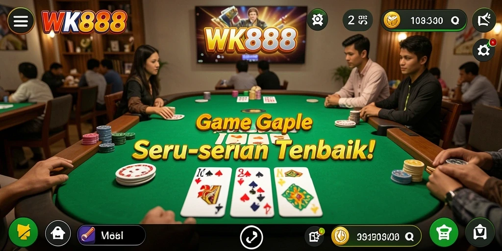 Tampilan gameplay Gaple yang seru di WK888.
